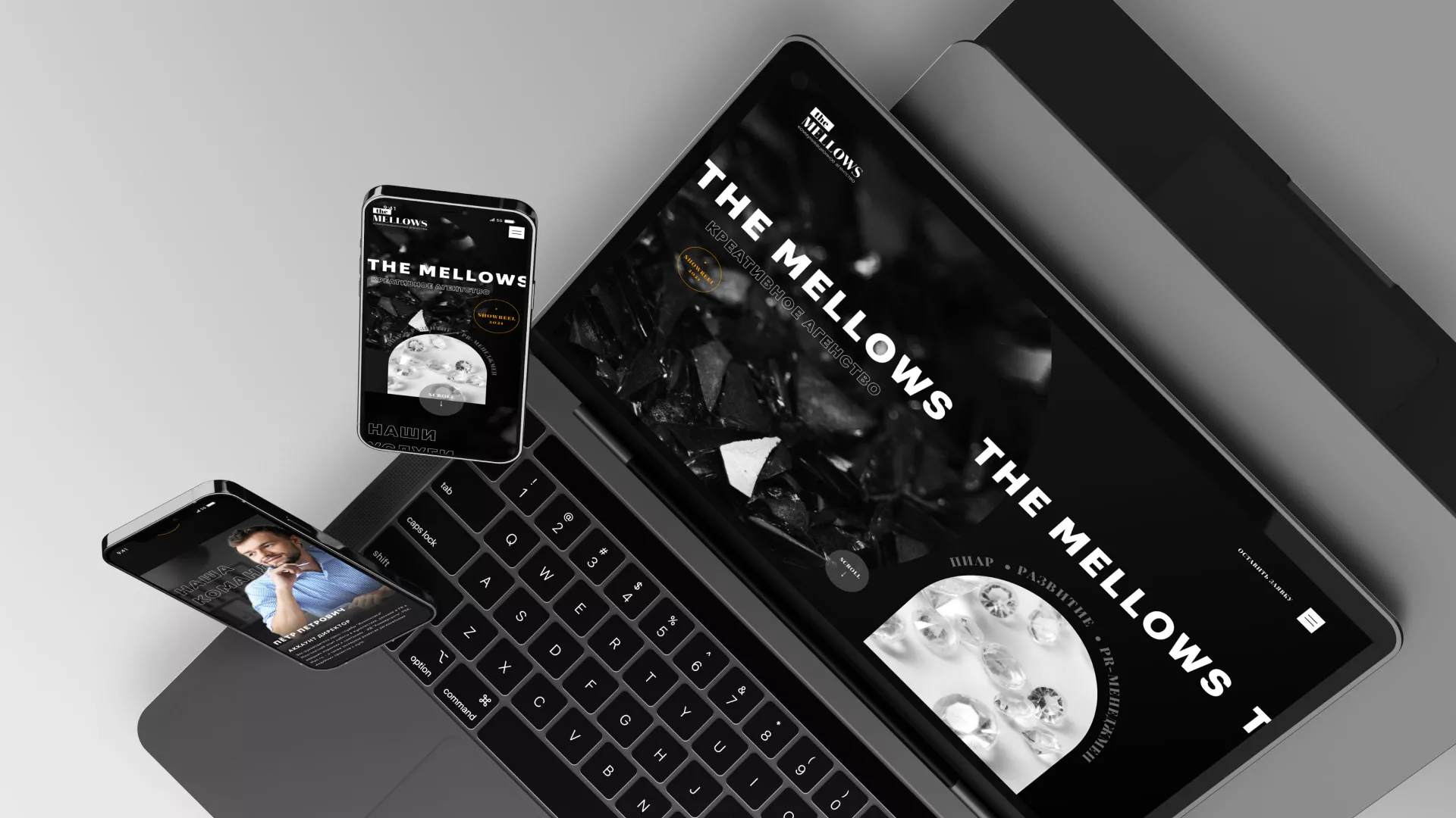 Разработка сайта креативного агентства «The Mellows» в Зиме