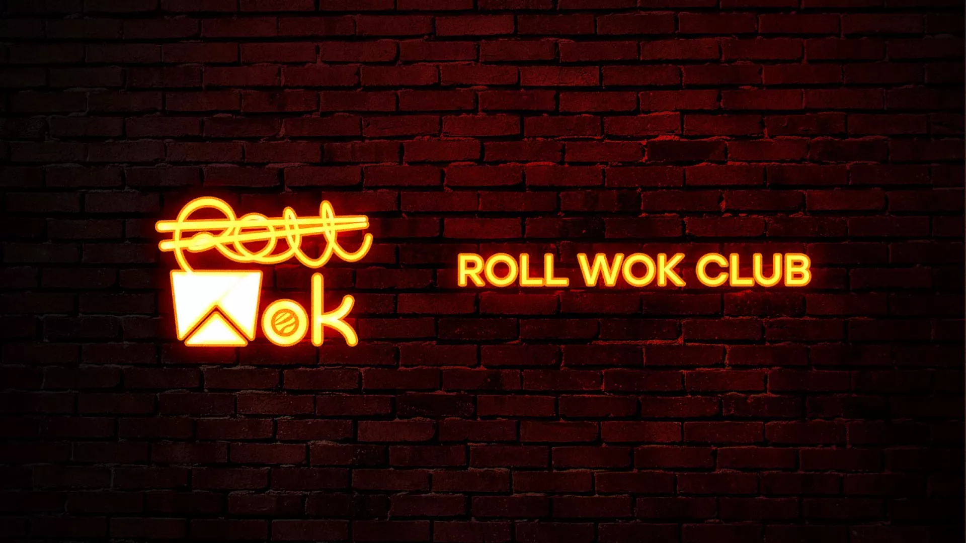 Разработка интерьерной вывески суши-бара «Roll Wok Club» в Зиме
