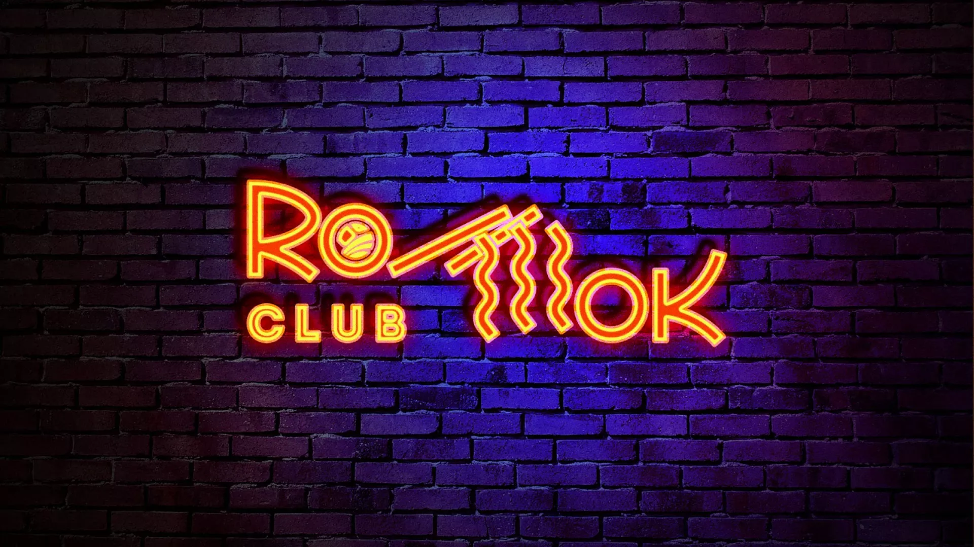 Разработка интерьерной вывески суши-бара «Roll Wok Club» в Зиме