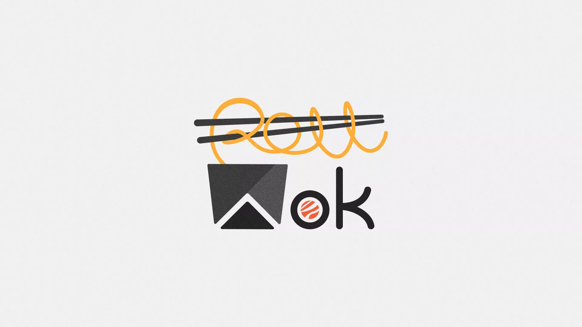 Разработка логотипа в Зиме для суши-бара «Roll Wok Club» Разработка логотипа в Зиме для суши-бара «Roll Wok Club»