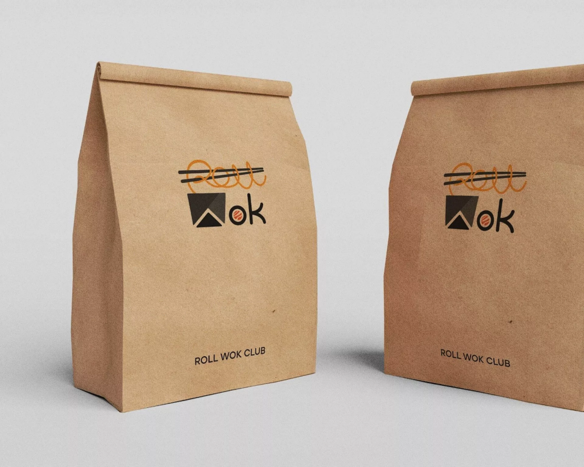 Создание дизайна упаковки суши-бара «Roll Wok Club» в Зиме
